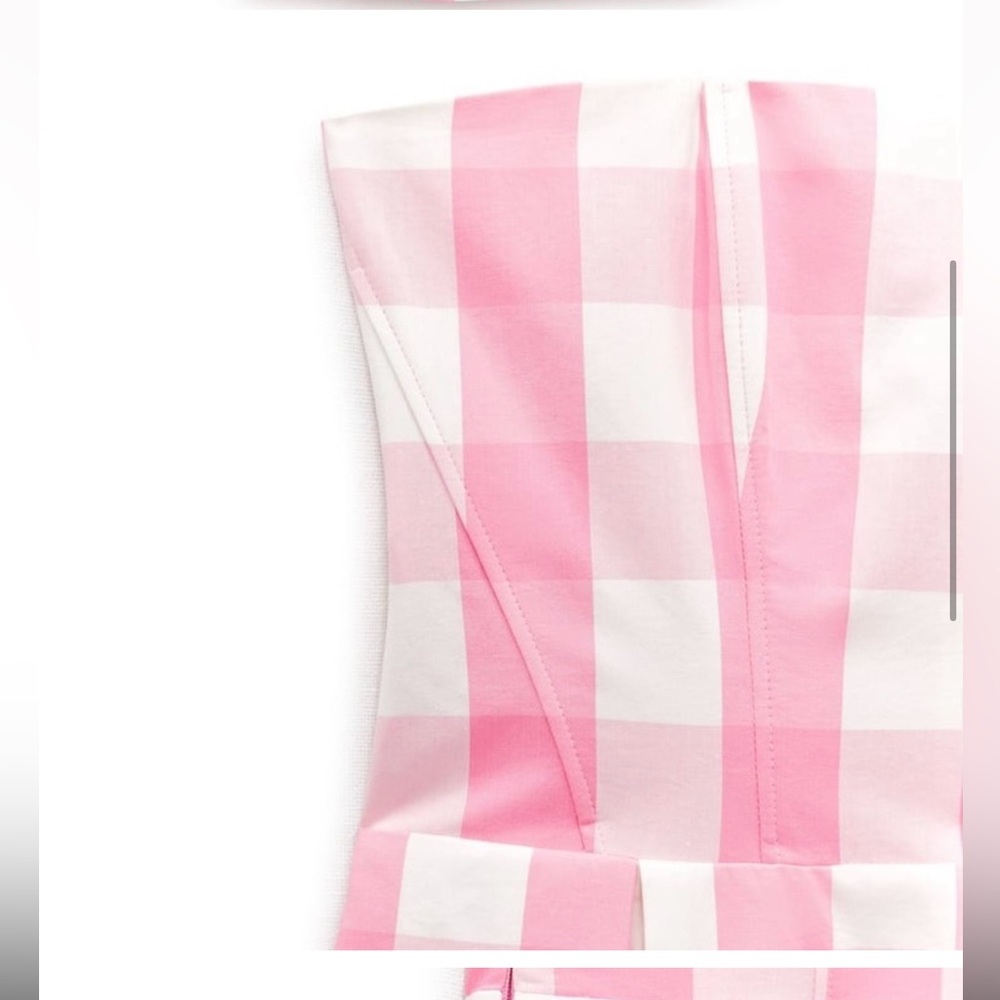 Zara X barbie dress pink and white gingham midi dress - Picture 5 of 11